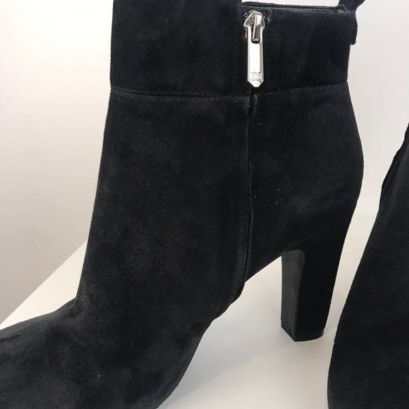 Sam Edelman Sianna Suede Black Booties Size 8 - Picture 3 of 11